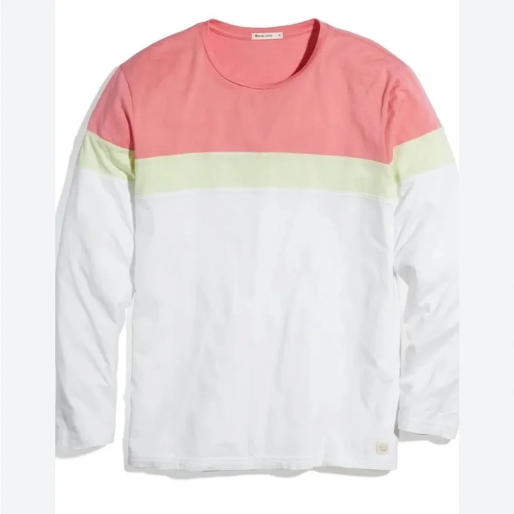 Marine Layer Men's Jacob Crew Color Block Long Sleeve T-Shirt - M/L - Picture 2 of 10